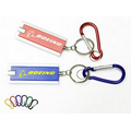 Rectangular Flashlight Key Chain with 2" Carabiner